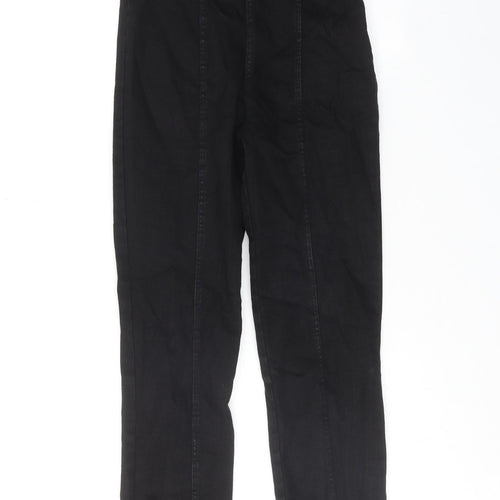 Zara Womens Black Cotton Jumpsuit One-Piece Size XS L35 in Zip