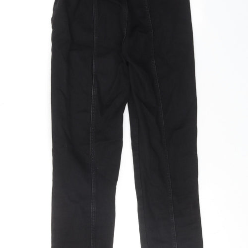 Zara Womens Black Cotton Jumpsuit One-Piece Size XS L35 in Zip