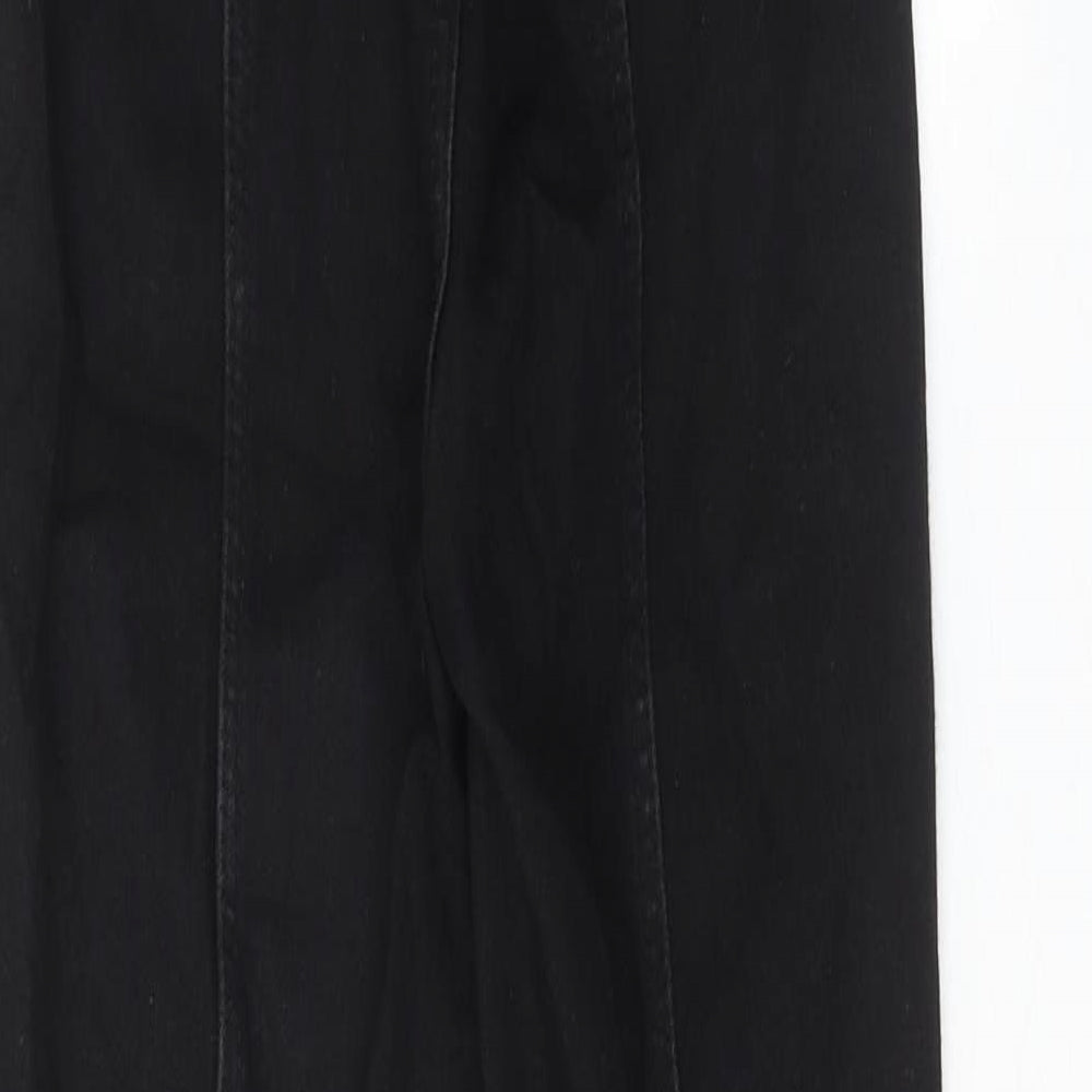 Zara Womens Black Cotton Jumpsuit One-Piece Size XS L35 in Zip