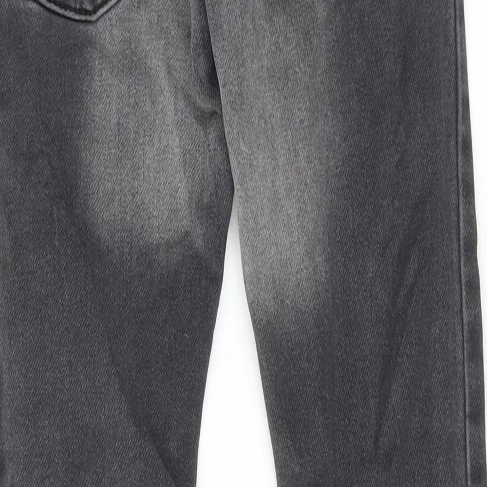 TU Boys Grey Cotton Skinny Jeans Size 6 Years Regular Drawstring - Distressed