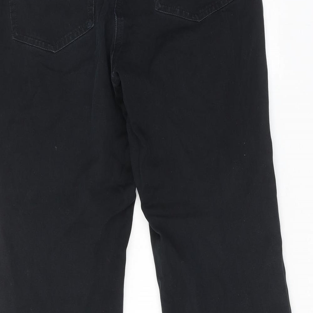 Precis Womens Black Cotton Bootcut Jeans Size 10 L28 in Regular Zip