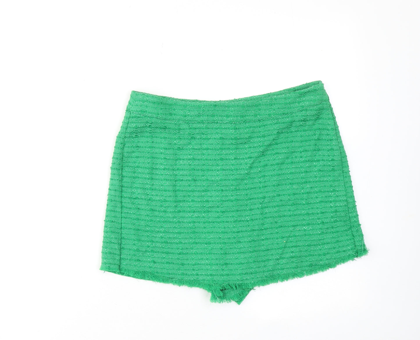 Zara Womens Green Polyester Skort Size M L3 in Regular Zip