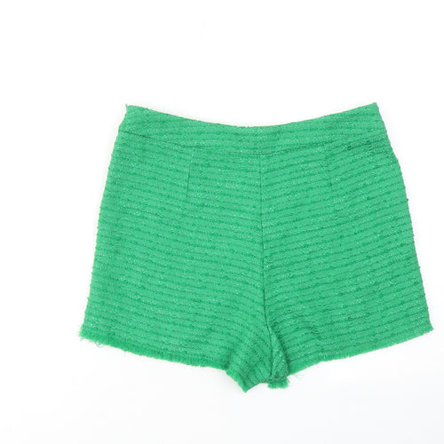 Zara Womens Green Polyester Skort Size M L3 in Regular Zip