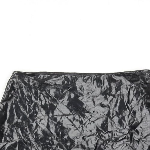 ASOS Womens Black Polyester Mini Skirt Size 10 Zip
