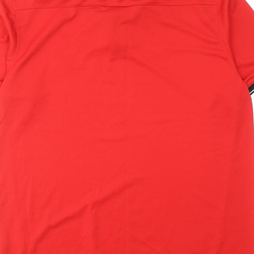 Nike Mens Red Polyester Polo Size L Collared Button - Bradford City AFC
