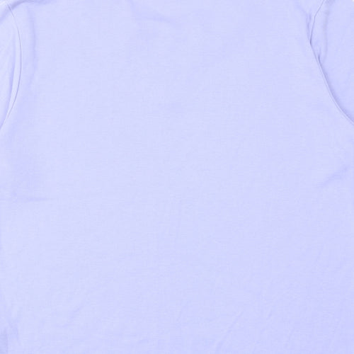 Fay Louise Womens Purple Polyester Basic T-Shirt Size M Round Neck - Lace Details