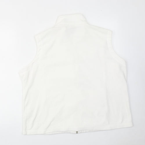 Cotton Traders Womens White Gilet Jacket Size 22 Zip