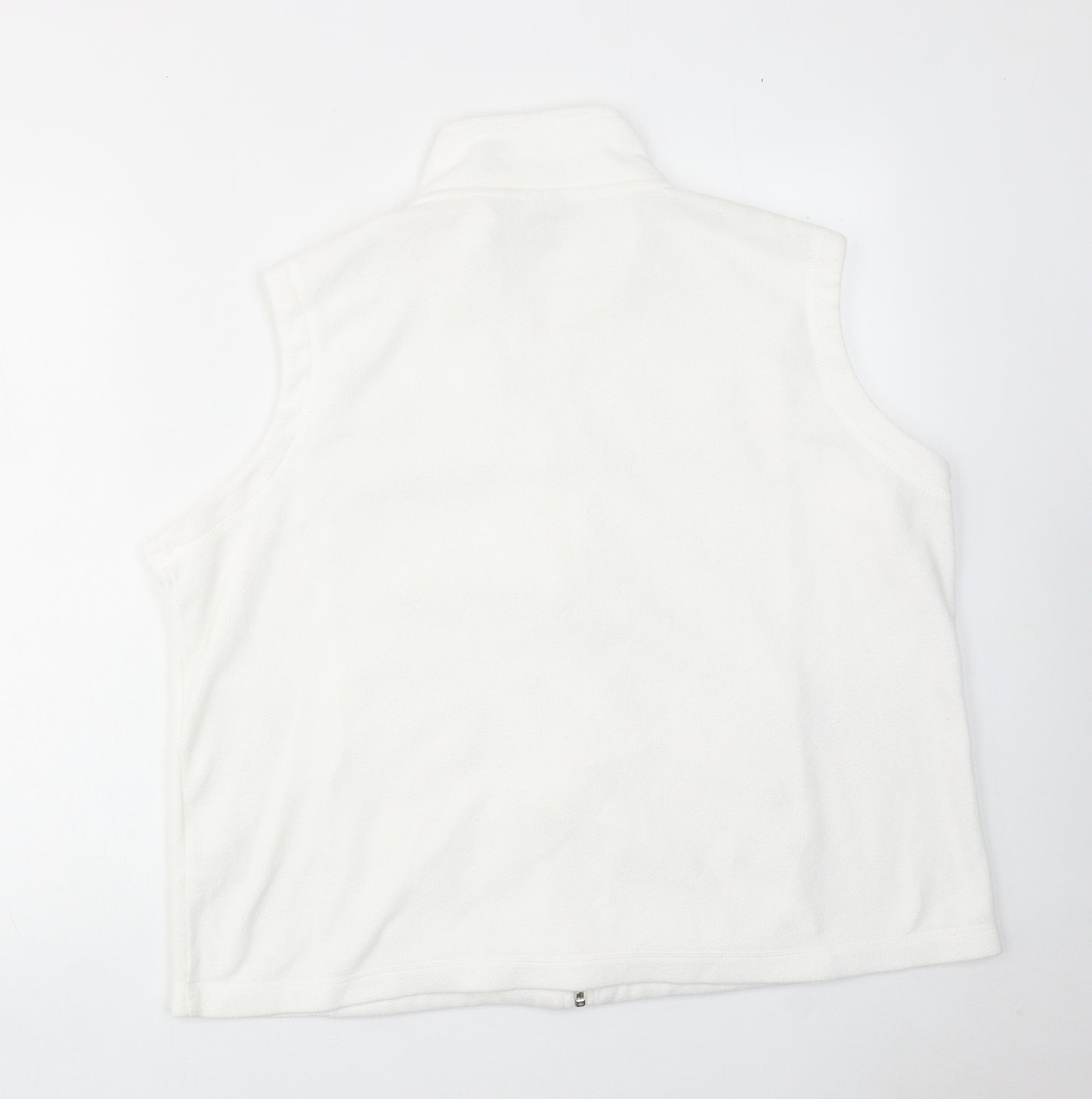 Cotton Traders Womens White Gilet Jacket Size 22 Zip