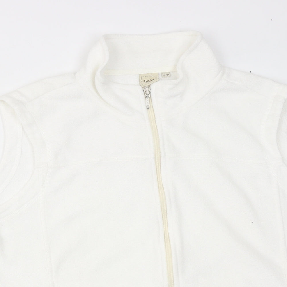 Cotton Traders Womens White Gilet Jacket Size 22 Zip
