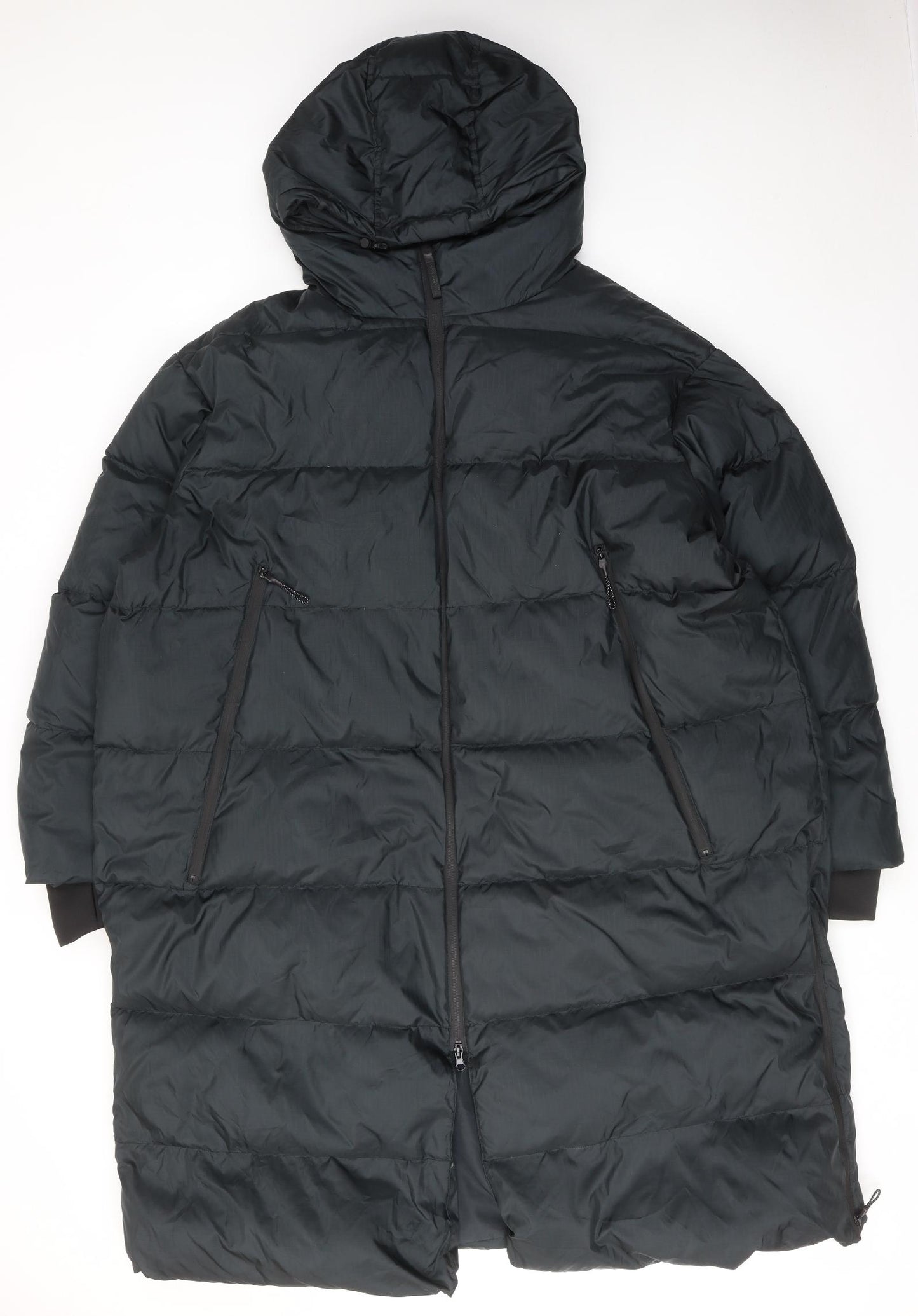 GOODMOVE Womens Black Puffer Jacket Coat Size 8 Zip