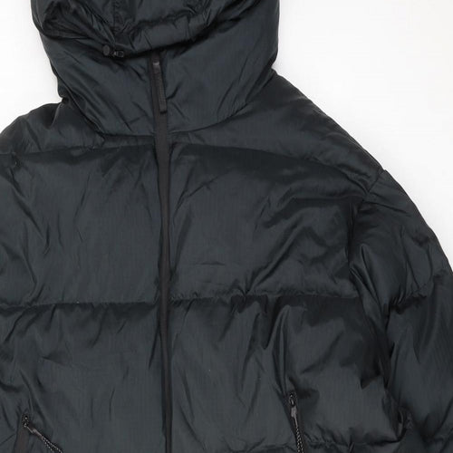 GOODMOVE Womens Black Puffer Jacket Coat Size 8 Zip