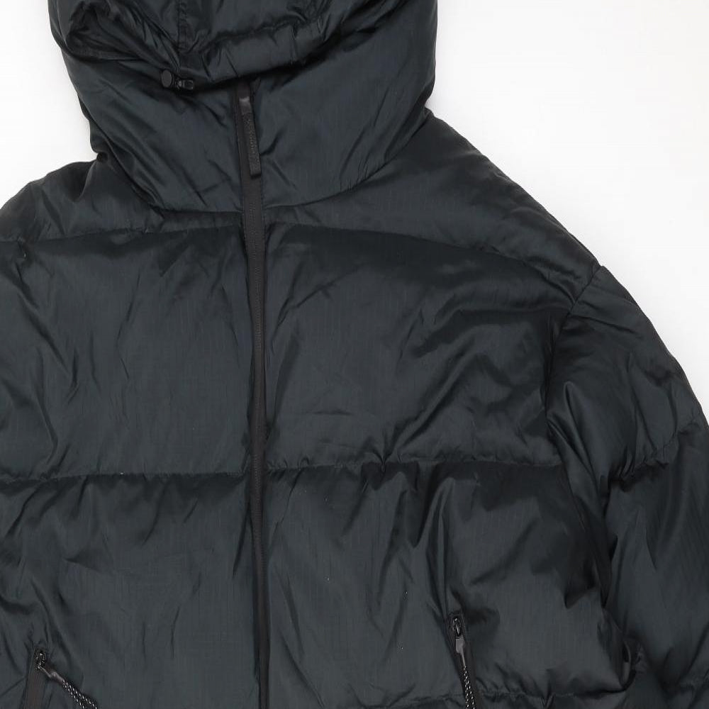 GOODMOVE Womens Black Puffer Jacket Coat Size 8 Zip