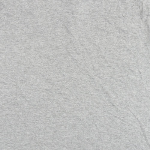 Threadbare Mens Grey Cotton T-Shirt Size L Mock Neck