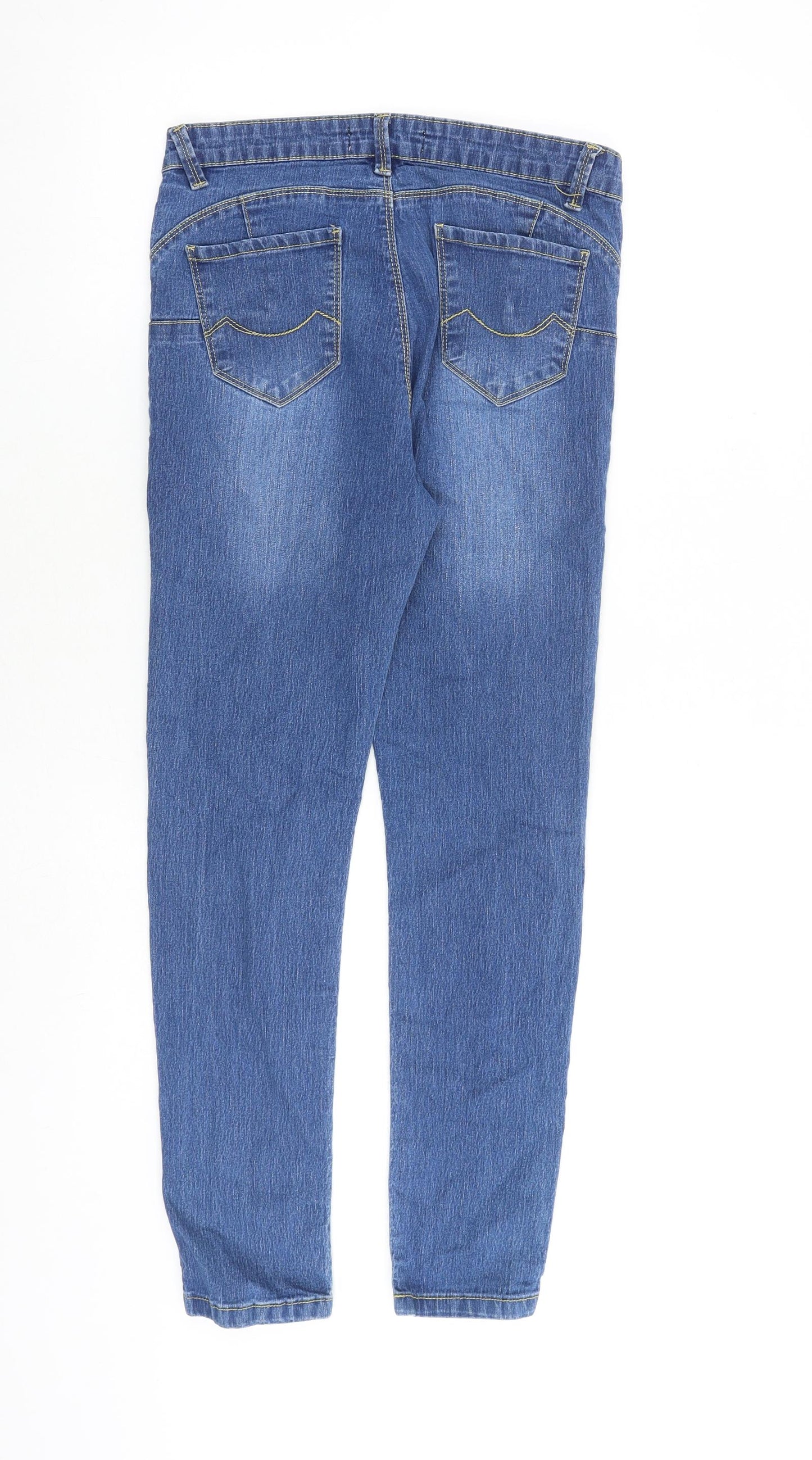 Rica Lewis Womens Blue Cotton Skinny Jeans Size 14 L28 in Slim Zip