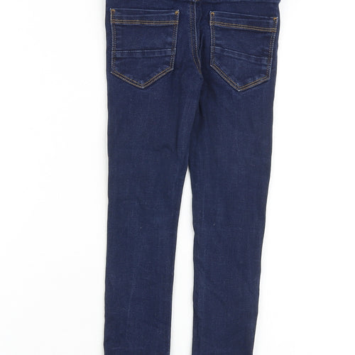 NEXT Boys Blue Cotton Skinny Jeans Size 5 Years Slim Zip