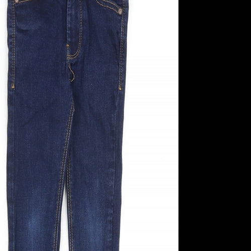 NEXT Boys Blue Cotton Skinny Jeans Size 5 Years Slim Zip