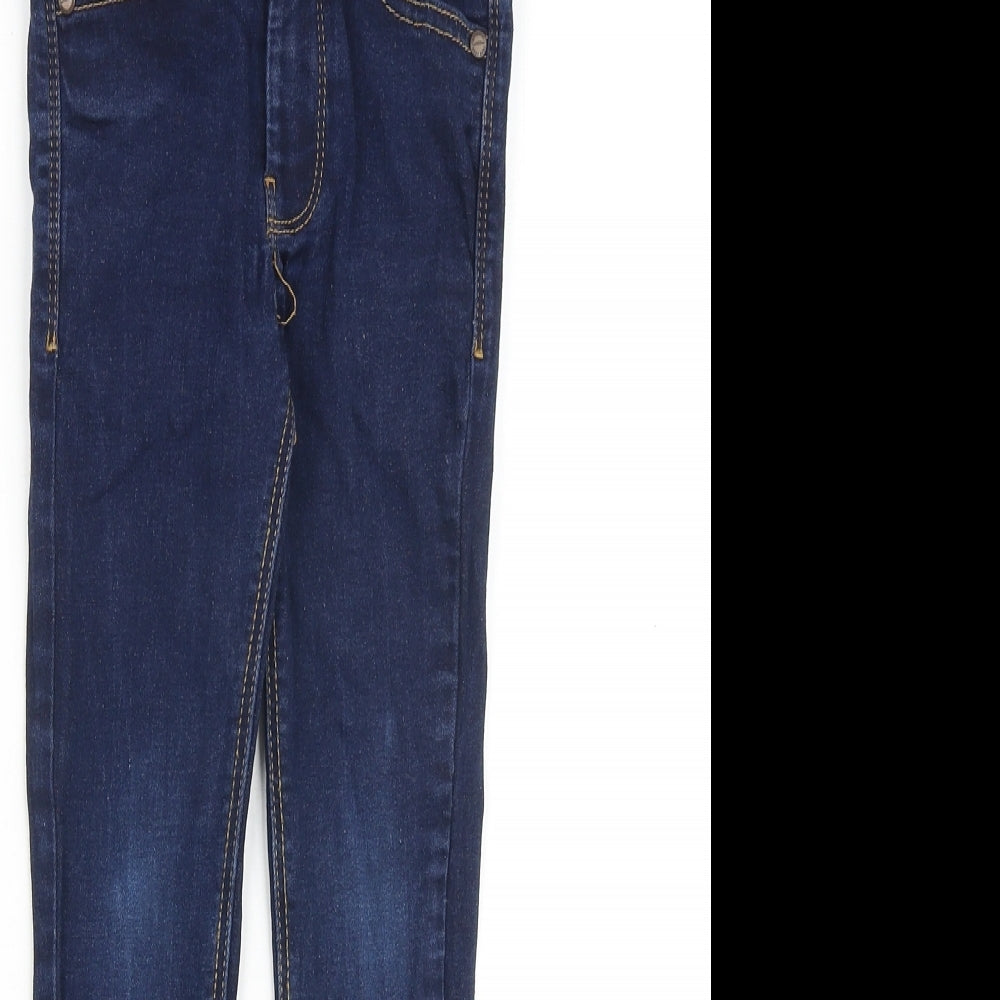 NEXT Boys Blue Cotton Skinny Jeans Size 5 Years Slim Zip
