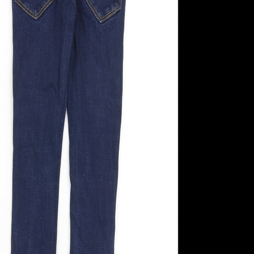 NEXT Boys Blue Cotton Skinny Jeans Size 5 Years Slim Zip
