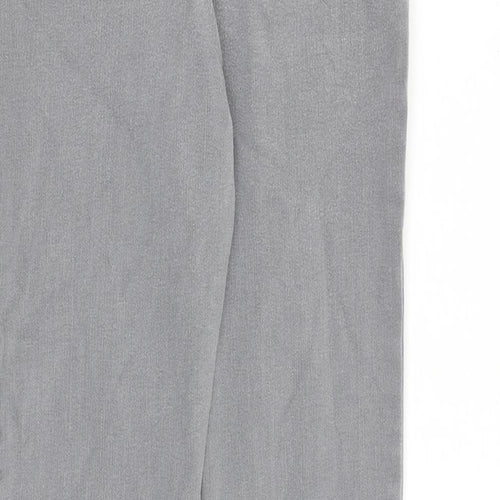 Per Una Womens Grey Cotton Straight Jeans Size 26 in L27 in Regular Zip