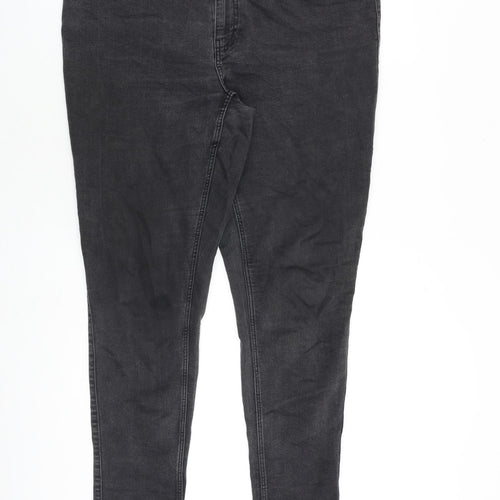 JUNAROSE Womens Grey Cotton Skinny Jeans Size 20 L30 in Regular Zip