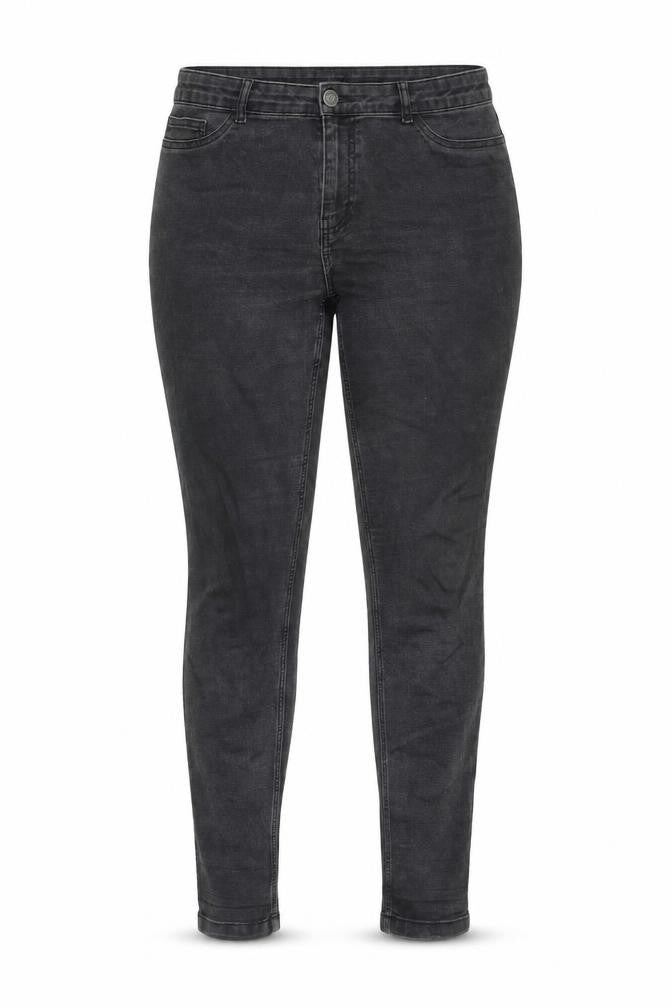 JUNAROSE Womens Grey Cotton Skinny Jeans Size 20 L30 in Regular Zip