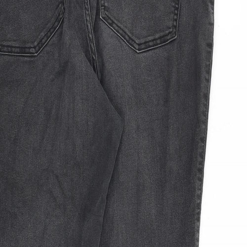 JUNAROSE Womens Grey Cotton Skinny Jeans Size 20 L30 in Regular Zip