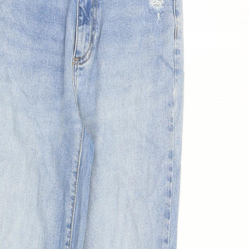 Universal Thread Womens Blue Cotton Straight Jeans Size 26 in L28 in Regular Zip
