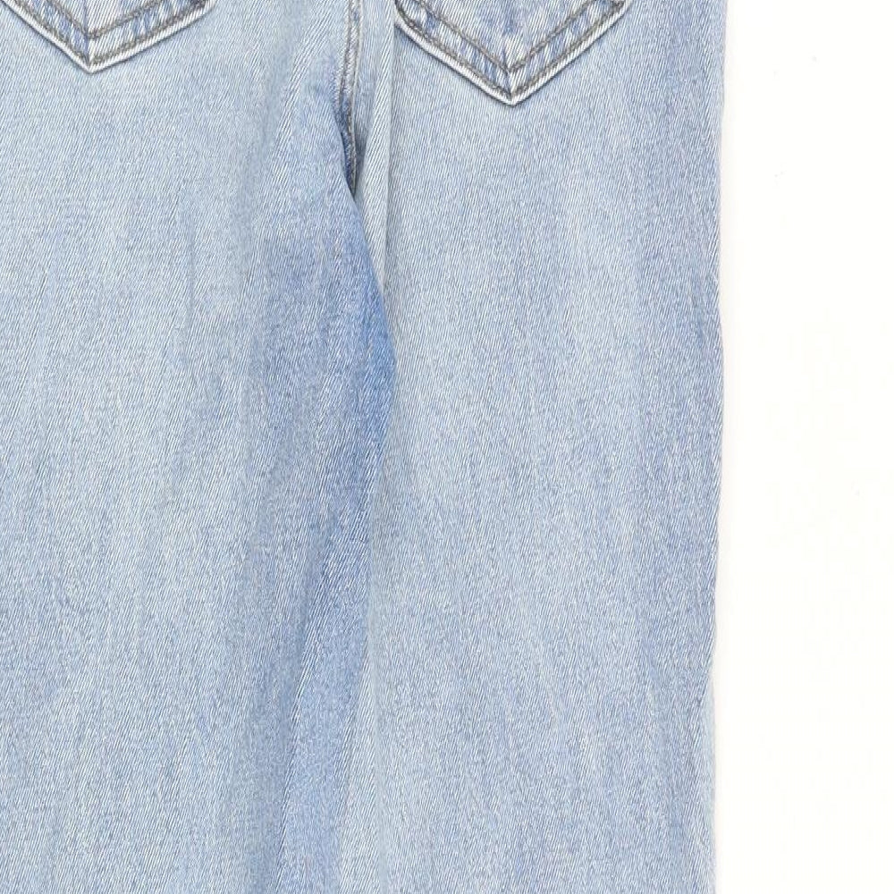 Universal Thread Womens Blue Cotton Straight Jeans Size 26 in L28 in Regular Zip