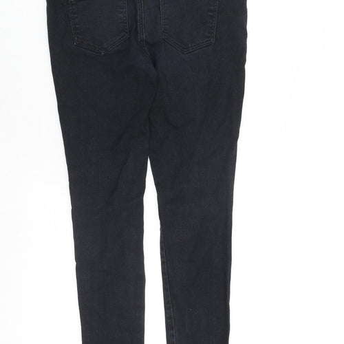 Topshop Womens Black Cotton Skinny Jeans Size 28 in L29 in Slim Zip