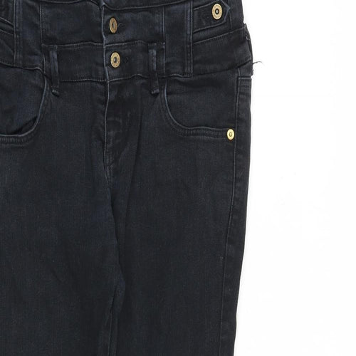 Topshop Womens Black Cotton Skinny Jeans Size 28 in L29 in Slim Zip