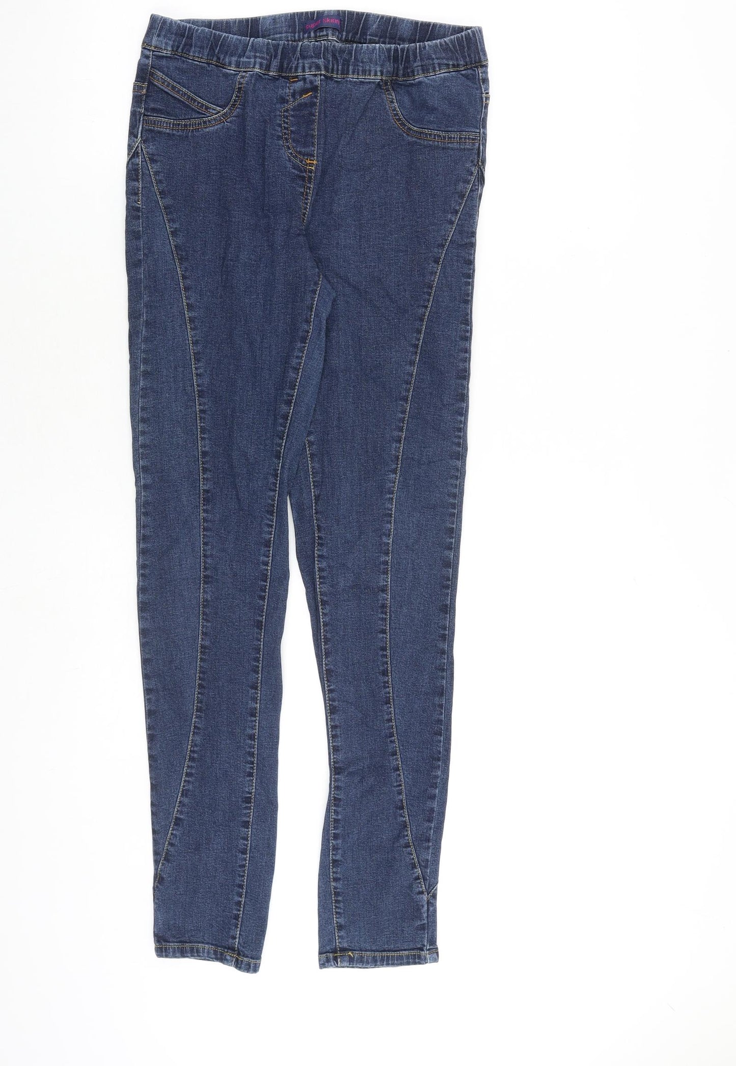 NEXT Womens Blue Cotton Jegging Jeans Size 12 L31 in Regular