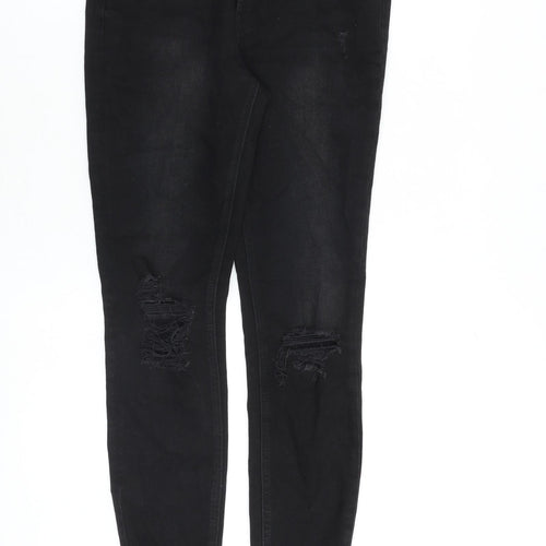 Denim & Co. Womens Black Cotton Skinny Jeans Size 10 L28 in Regular Zip