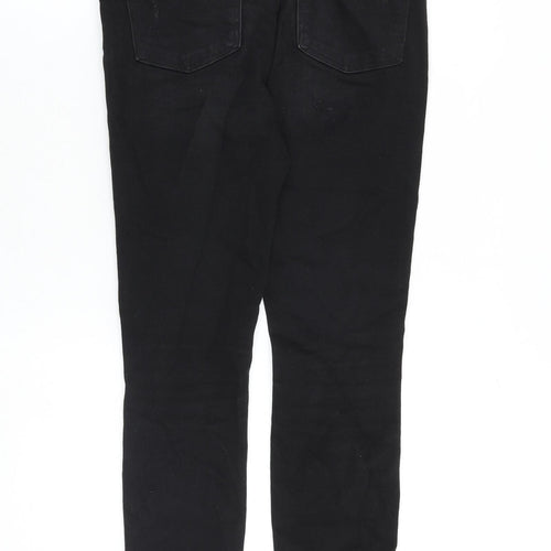 Denim & Co. Womens Black Cotton Skinny Jeans Size 10 L28 in Regular Zip