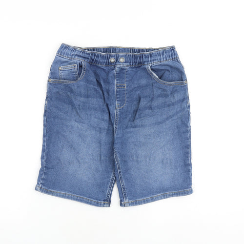 George Boys Blue Cotton Bermuda Shorts Size 14-15 Years L8 in Regular