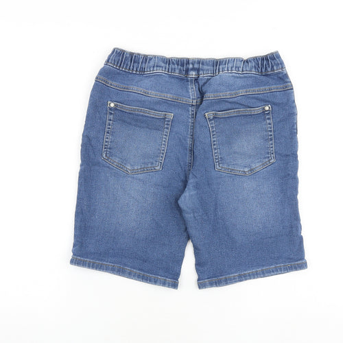 George Boys Blue Cotton Bermuda Shorts Size 14-15 Years L8 in Regular