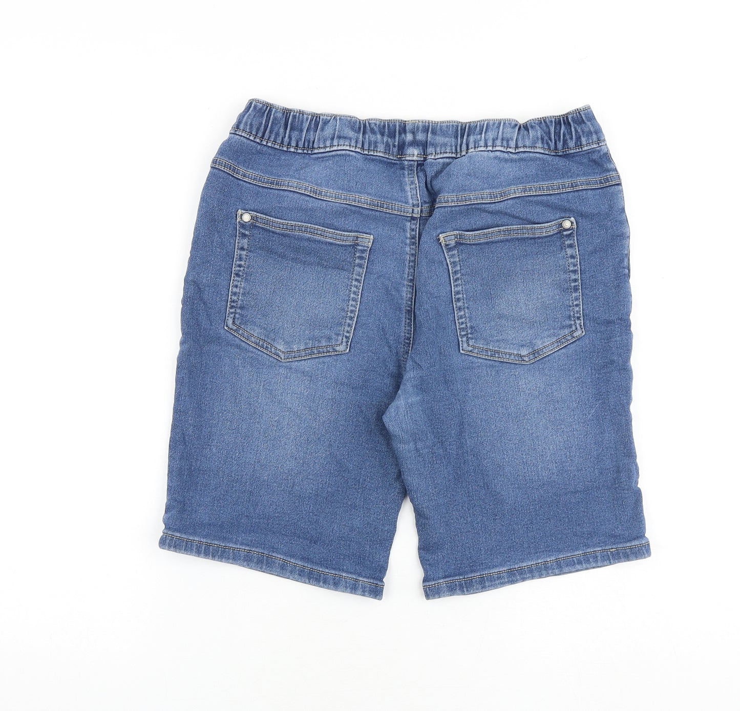 George Boys Blue Cotton Bermuda Shorts Size 14-15 Years L8 in Regular