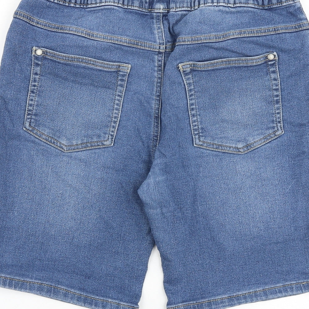 George Boys Blue Cotton Bermuda Shorts Size 14-15 Years L8 in Regular