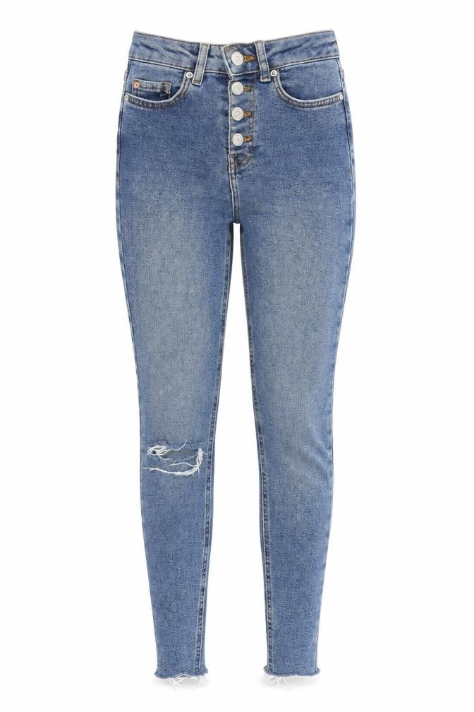 Denim & Co. Womens Blue Cotton Skinny Jeans Size 6 L27 in Regular Button