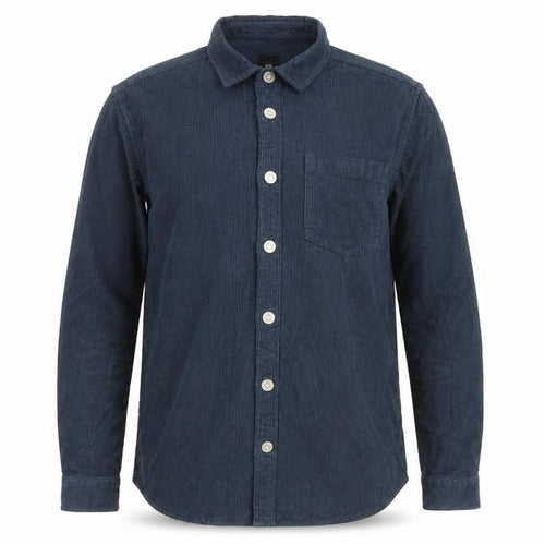 River Island Mens Blue Cotton Button-Up Size S Collared Button