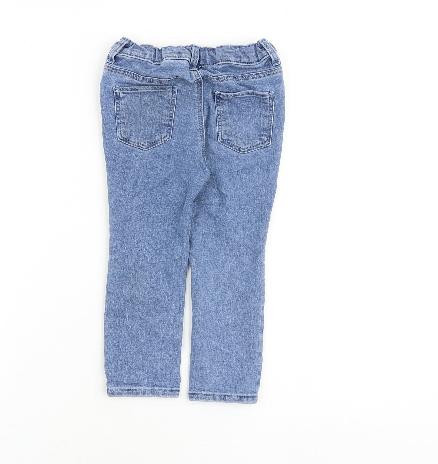 H&M Baby Blue Cotton Jogger Jeans Size 18-24 Months Snap