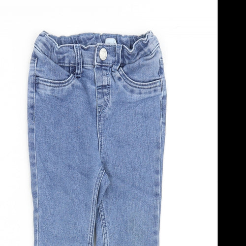 H&M Baby Blue Cotton Jogger Jeans Size 18-24 Months Snap