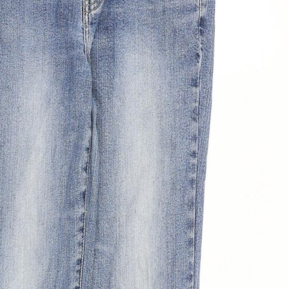 Just Jeans Womens Blue Cotton Straight Jeans Size 10 L33 in Regular Zip