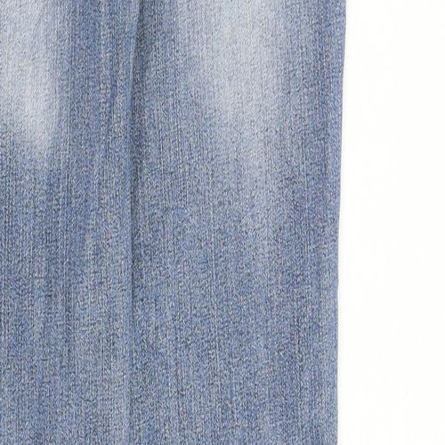 Just Jeans Womens Blue Cotton Straight Jeans Size 10 L33 in Regular Zip
