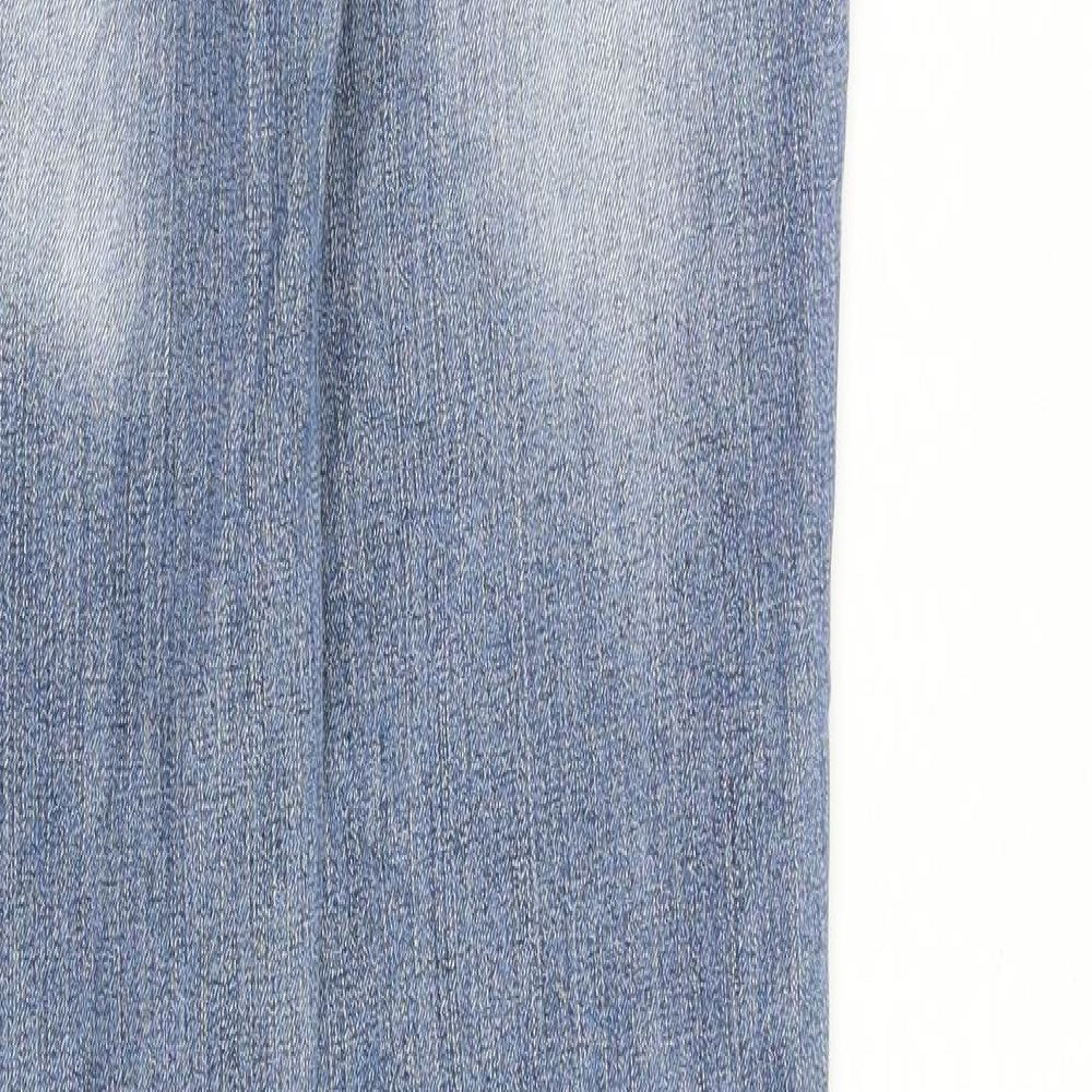 Just Jeans Womens Blue Cotton Straight Jeans Size 10 L33 in Regular Zip