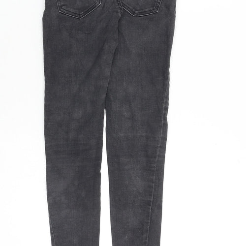 Bershka Womens Grey Cotton Skinny Jeans Size 6 L28 in Regular Zip