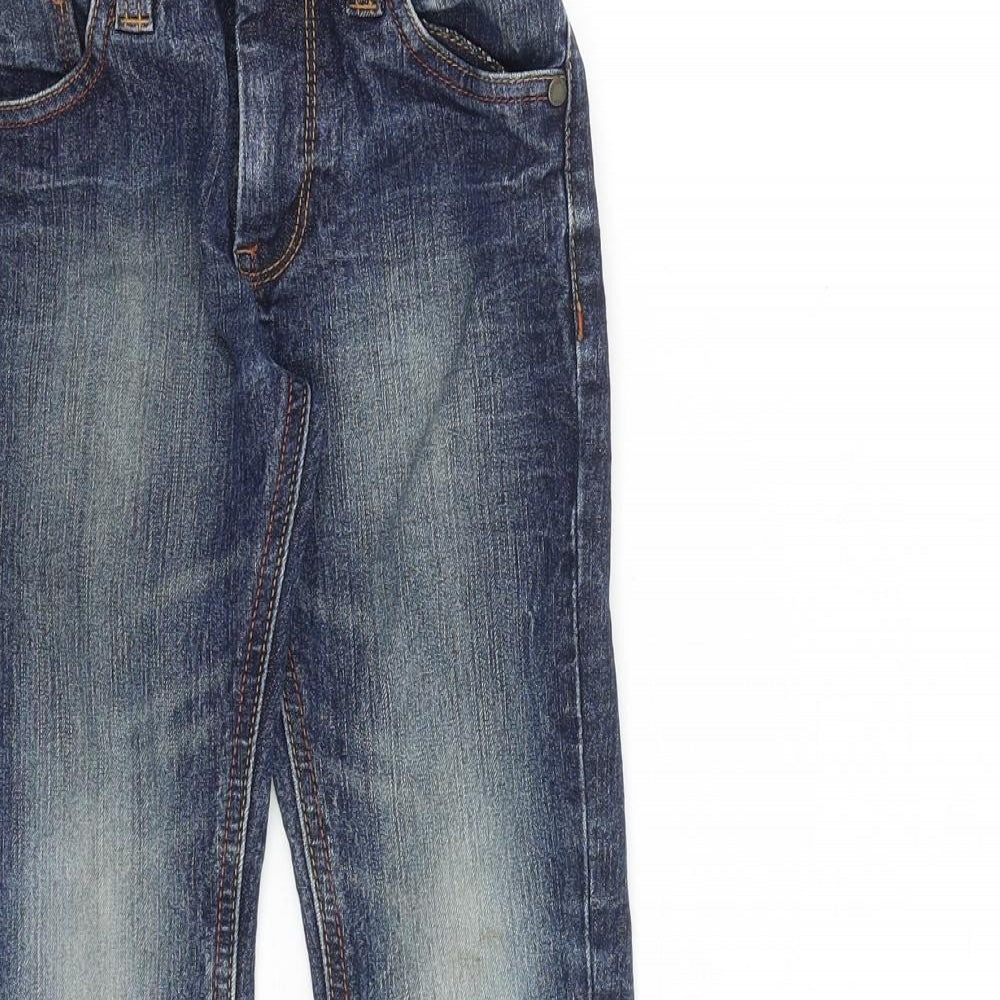 NEXT Boys Black Cotton Skinny Jeans Size 5 Years Regular Zip