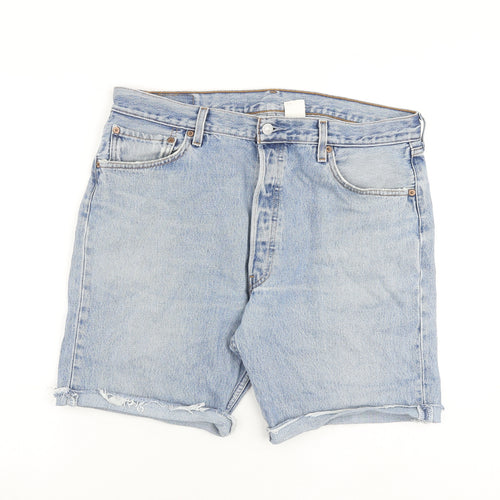 Levi's Mens Blue Cotton Chino Shorts Size 36 in L8 in Regular Button