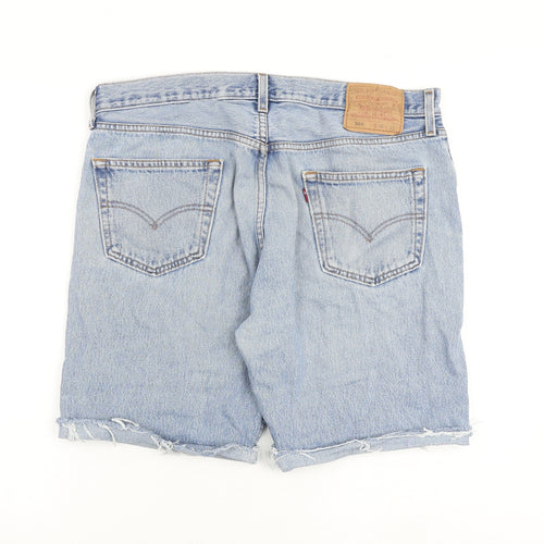 Levi's Mens Blue Cotton Chino Shorts Size 36 in L8 in Regular Button