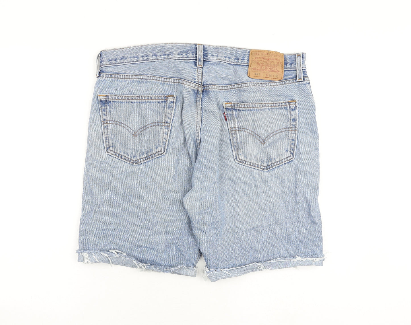 Levi's Mens Blue Cotton Chino Shorts Size 36 in L8 in Regular Button