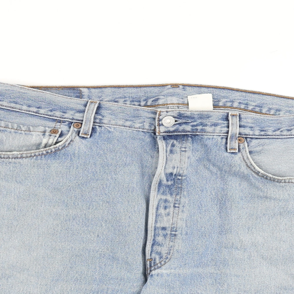 Levi's Mens Blue Cotton Chino Shorts Size 36 in L8 in Regular Button